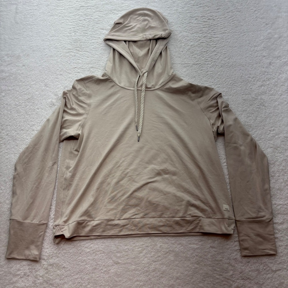 Vuori Halo Essential Hoodie Tan Beige DreamKnit Pullover Womens Medium